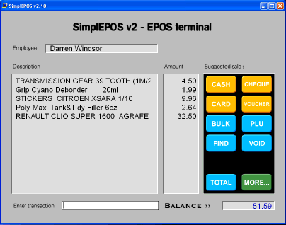 SimplEPOS desktop